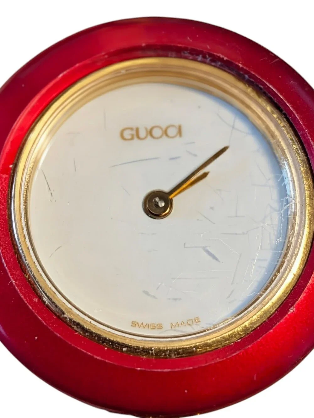 Gucci Women's Gold Bracelet Watch with Interchangeable Bezels Vintage Works - Picture 4 of 10